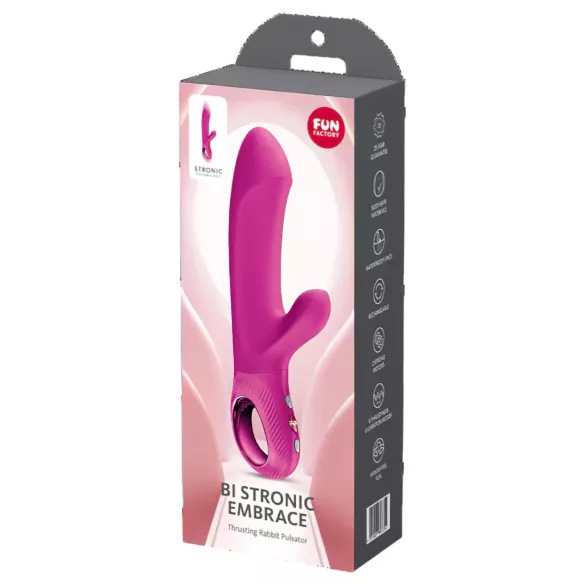 Fun Factory Bi Stronic Embrace - stotende vibrator met clitorisstimulator (roze)