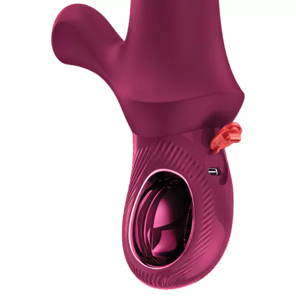 Fun Factory Bi Stronic Curve - stotende vibrator met clitorisstimulator (rood)