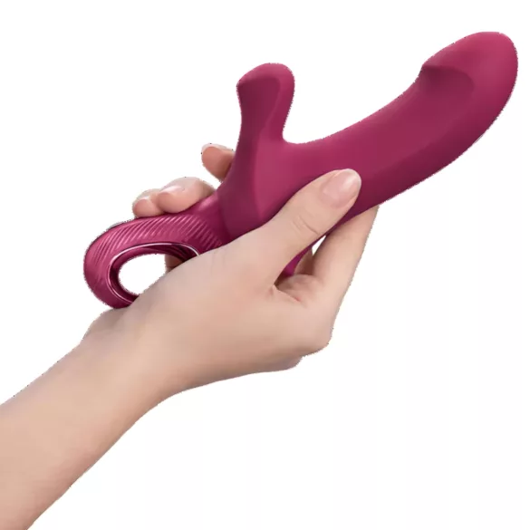 Fun Factory Bi Stronic Curve - stotende vibrator met clitorisstimulator (rood)