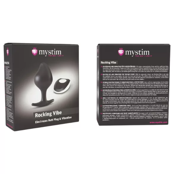 mystim Rocking Vibe - elektro anaalvibrator (zwart)