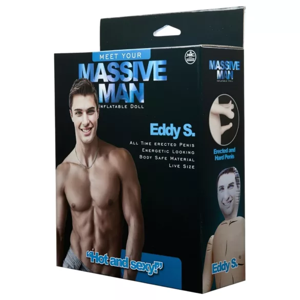 Eddy - opblaasbare mannenpop - sekspop - huidkleur