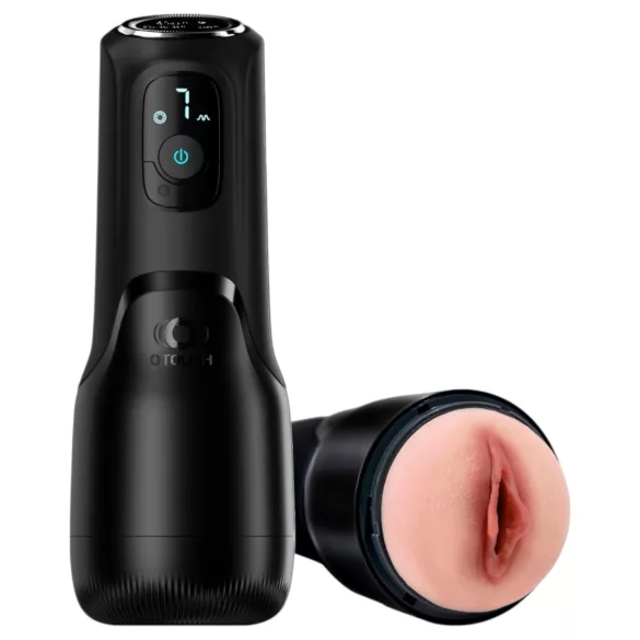 OTOUCH Airturn 4 - zuig‑ en vibrerend automatisch masturbatortoestel (zwart)