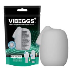 VIBEGGS Ribs Delight - vibrerend eitje masturbator (wit)