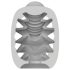 VIBEGGS Candy Curves - vibrerende eiermasturbator (wit)