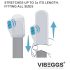 VIBEGGS Candy Curves - vibrerende eiermasturbator (wit)