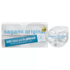   Sagami Original 0.02 - condoom extra glijmiddel - 55mm - 12 stuks