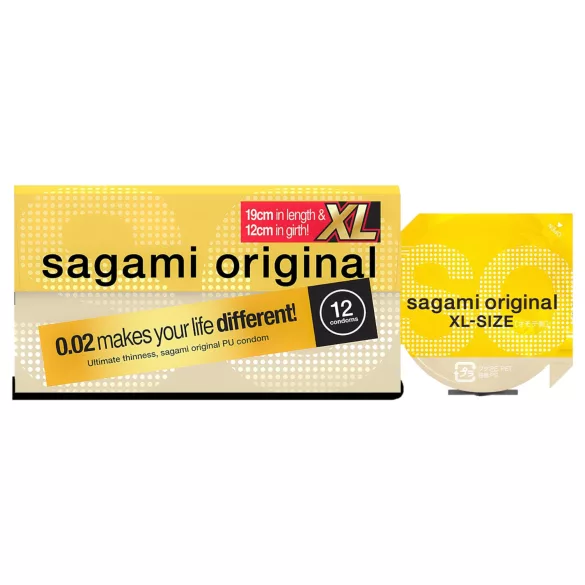 Sagami Original 0,02 XL - condooms - extra groot - 61mm - 12 stuks