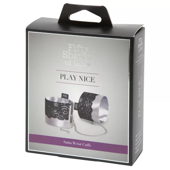 Fifty Shades of Grey - handboeien - satijn - zilver
