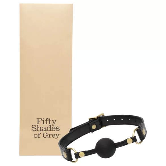 Fifty Shades of Grey - bitgag - verstelbaar leer - zwart