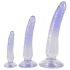 Kristalhelder anale dildo set - 3 stuks (transparant-blauw)