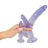 Kristalhelder anale dildo set - 3 stuks (transparant-blauw)