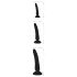 Kristalhelder anale dildo set - 3 stuks (transparant-blauw)