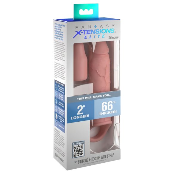 X-TENSION Elite 2 - penis sleeve met cockring - transparant