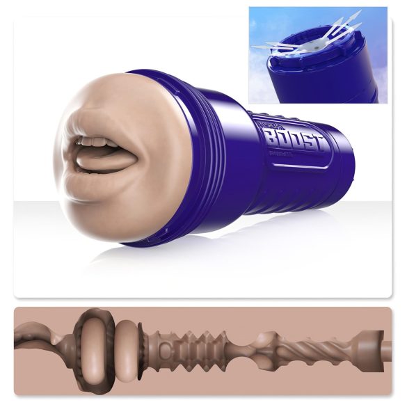 Fleshlight Boost Blow - Levensechte mond masturbator (natuur)