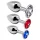 Alive - anaal plug set - metaal - zilver