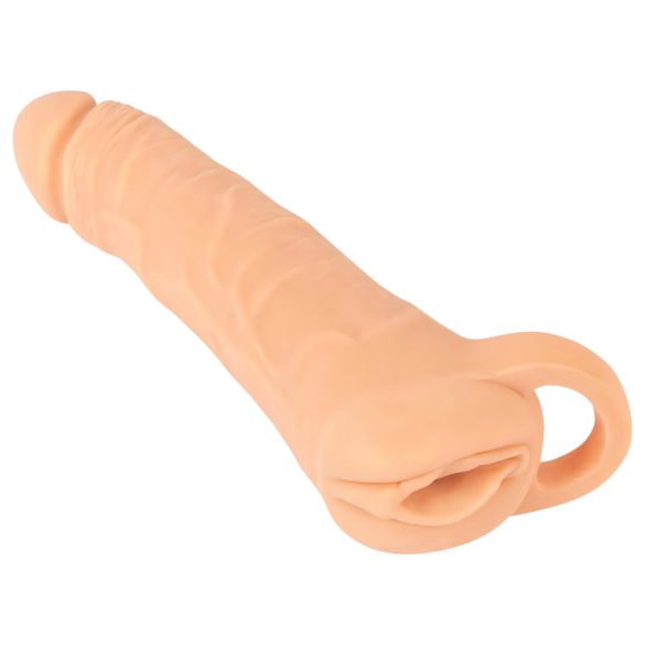 Nature Skin - 2in1 vaginasleeve en penismantel - 23cm (natuurlijk)
