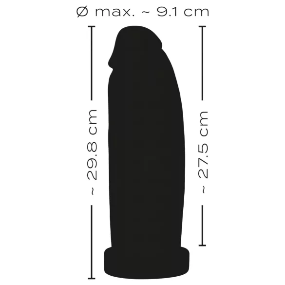 realistixxx Real Giant - giga dildo - 30 cm (zwart)