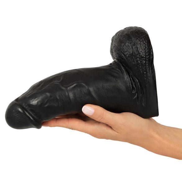 Realistixxx Real Giant - realistische dildo met ballen - 22 cm (zwart)