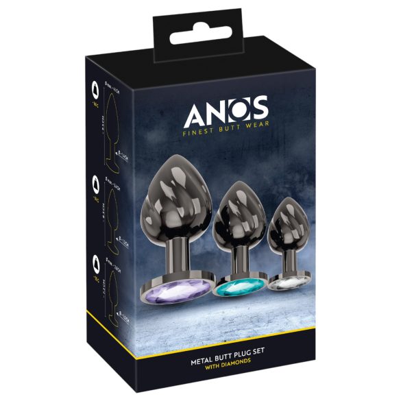Anos - anaal plug set - metaal