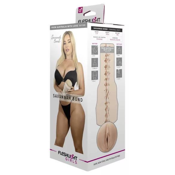 Fleshlight Savannah Bond - realistische kunstvagina - huidskleur