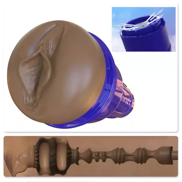 Fleshlight Boost Bang - masturbator kunstvagina - realistisch - bruin