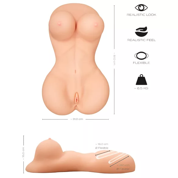 Realistixxx - masturbator torso vrouw - levensecht