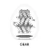 TENGA Egg Gear Stronger - masturbatorei - extra sterk - 6 stuks