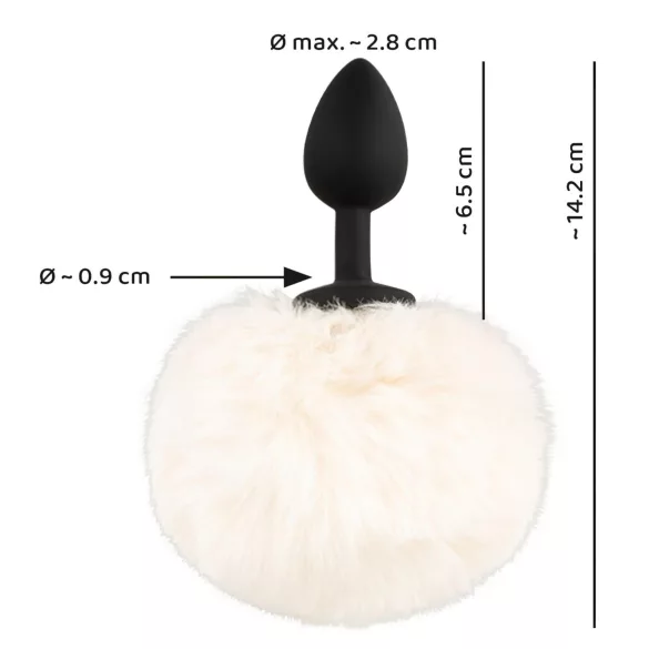 You2Toys - anaal plug met konijnenstaart - zwart