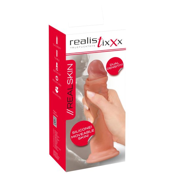 Realistixxx - realistische dubbelwandige dildo - huidkleur