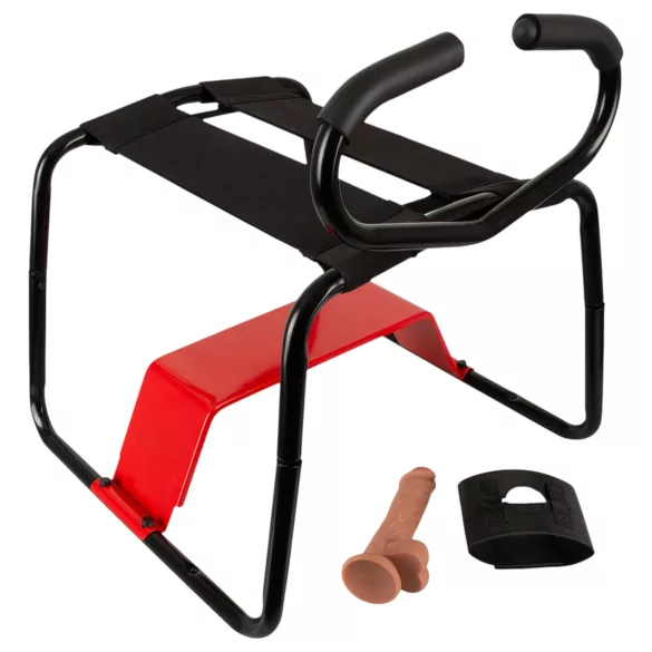 THE BANGER - Ultimate Sex Stool seksschaal met levensechte dildo (zwart)