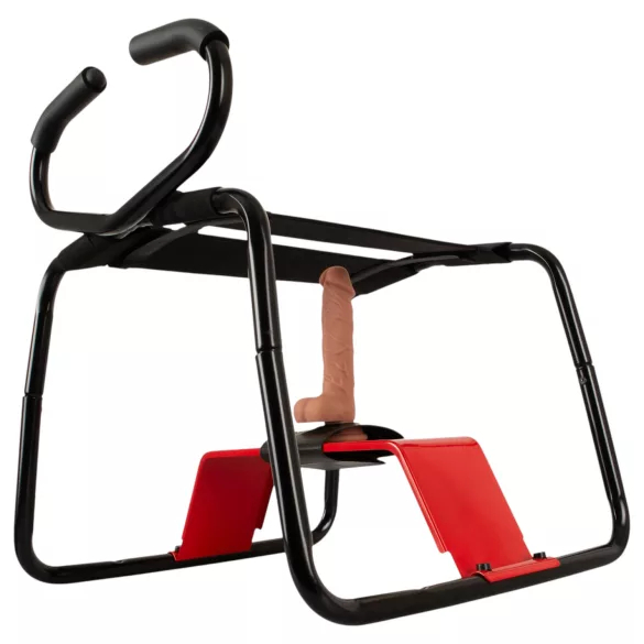 THE BANGER - Ultimate Sex Stool seksschaal met levensechte dildo (zwart)