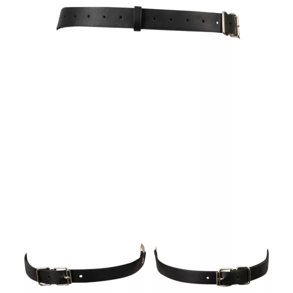 Bad Kitty - open harnas met boeien (zwart)