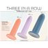 Three in a Row - dildo trainingsset - 3 stuks - gekleurd