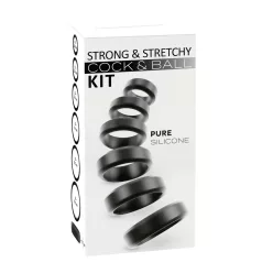 You2Toys - penis- en teelbalringen set (zwart) - 6 stuks