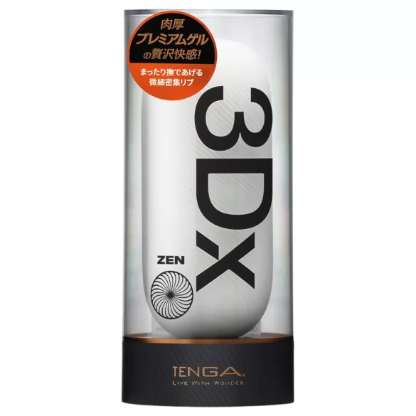 TENGA 3Dx Zen - 3D‑gepatroneerde masturbator (wit)