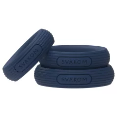   Svakom Triooo - zacht siliconen penringen-set (blauw) - 3 stuks