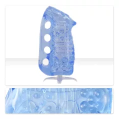   Fleshlight Fleshskins Grip Blue Ice - aan beide uiteinden open masturbator (blauw)