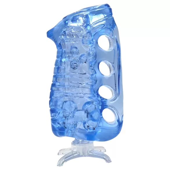 Fleshlight Fleshskins Grip Blue Ice - aan beide uiteinden open masturbator (blauw)