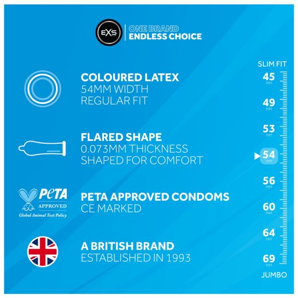 EXS Black - latex condoom - zwart - 12 stuks