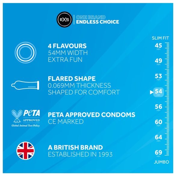 EXS - condoom - mix van smaken - 12 stuks