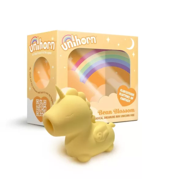 Unihorn Bean Blossom - clitorisstimulator oplaadbaar unicorn - siliconen geel