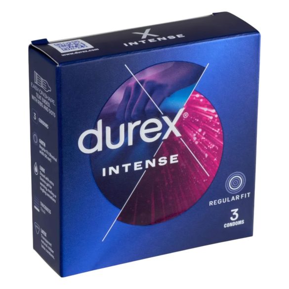 Durex Intense - Geribbeld en Gestippeld Condoom (3 stuks)