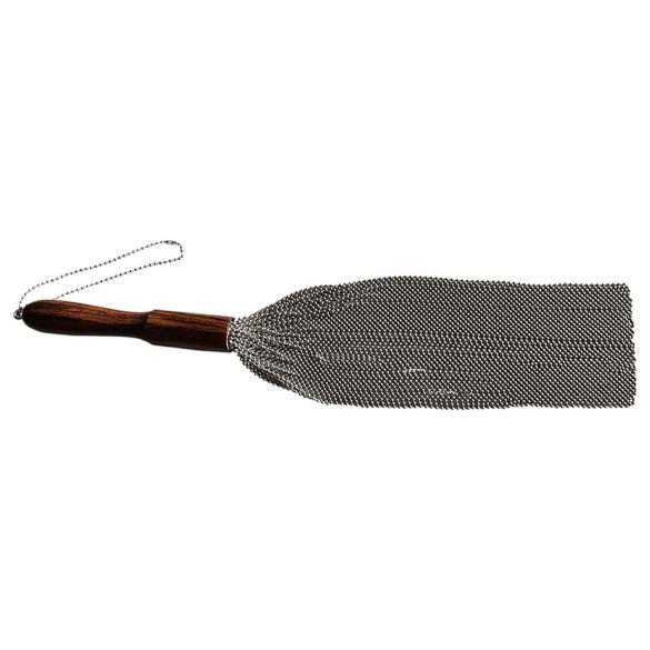 Rouge - zweep met ketting - metaal - zilver