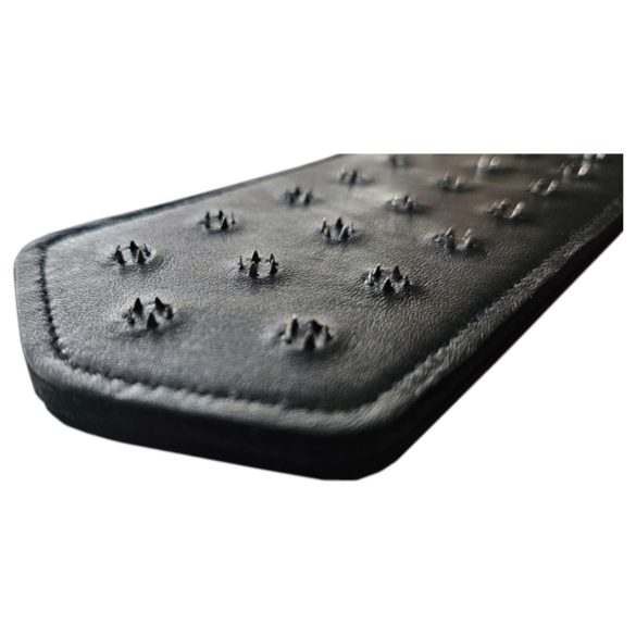 Rouge - paddle van echt leer - studs - zwart