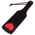 Rouge - paddle voor spanking - hartvorm - echt leer - zwart