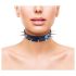 Rouge - echt leren halsband met studs (zwart)