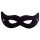 Rouge - echt leren open slaapmasker (zwart)