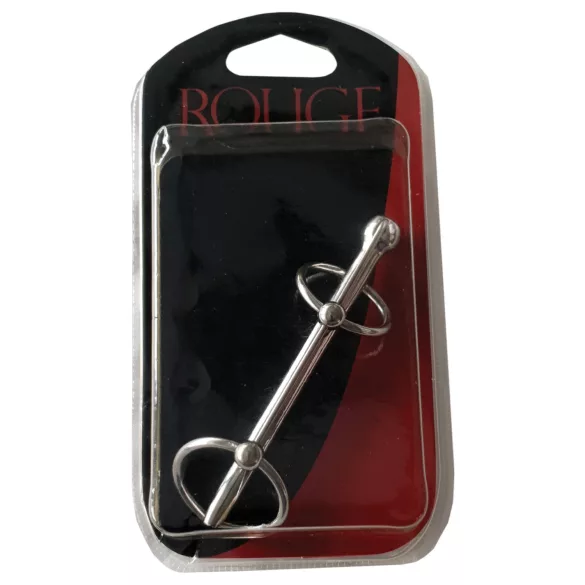 Rouge - dilator met dubbele ring - roestvrij staal - zilver