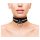 Rouge - echt leren halsband (zwart)