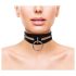Rouge - echt leren halsband (zwart)